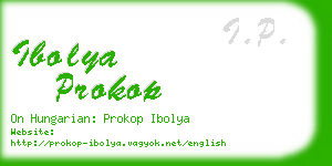 ibolya prokop business card